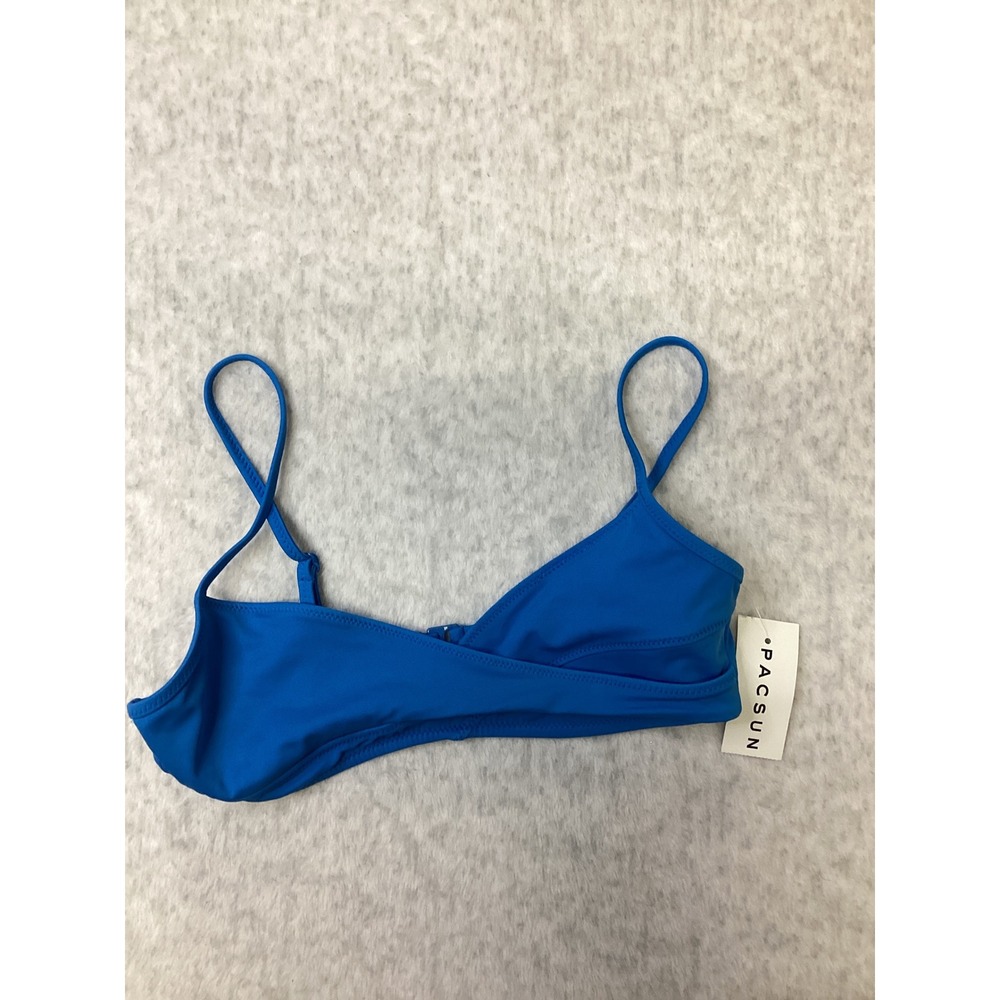 PacSun Swim Eco Royal Blue Wrap Bikini Top‎ XS New 0056